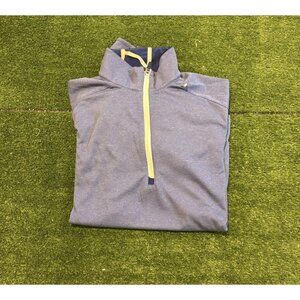 Zero Restriction 1/4 zip mens large blue lighweight breathable pullover golf RK